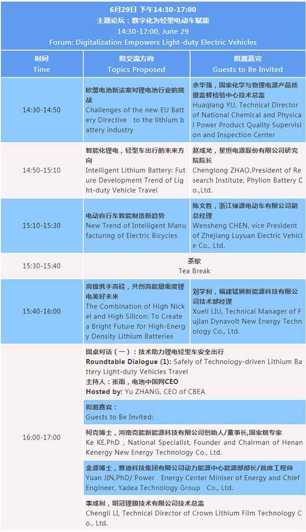 最新議程 | 2022輕型電動車用鋰電池技術及應用國際峰會(BLEV2022) 最新議程 | 2022輕型電動車用鋰電池技術及應用國際峰會(BLEV2022)