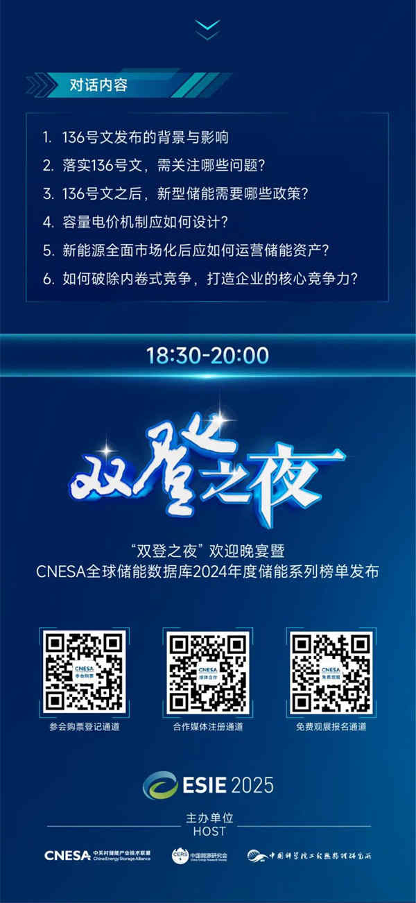 匯聚儲能最強力量!ESIE 2025開幕式日程和嘉賓陣容重磅發布 匯聚儲能最強力量!ESIE 2025開幕式日程和嘉賓陣容重磅發布